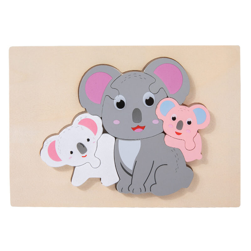 Animal Wooden Puzzle Educational Toy for Kids 12