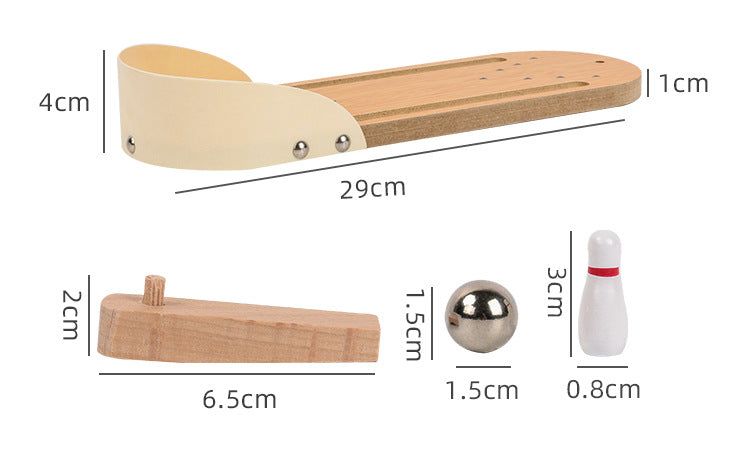 Wooden Mini Bowling Educational Toy for Kids 2