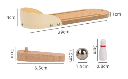 Wooden Mini Bowling Educational Toy for Kids 2