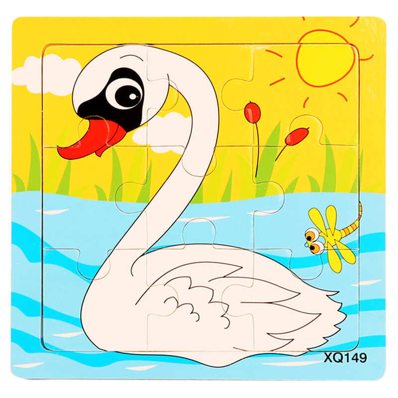 Wooden Puzzle Educational Toy 9 Pieces for Kids Early Development 14