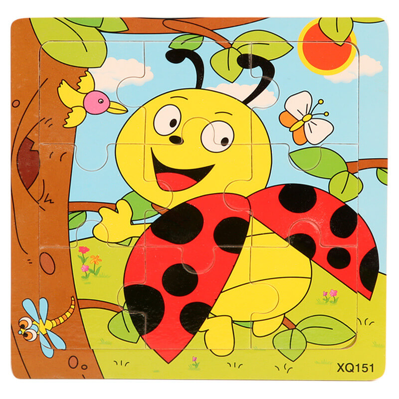 Wooden Puzzle Educational Toy 9 Pieces for Kids Early Development 16