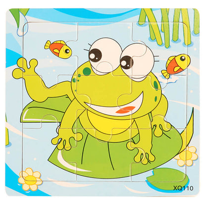 Wooden Puzzle Educational Toy 9 Pieces for Kids Early Development 18