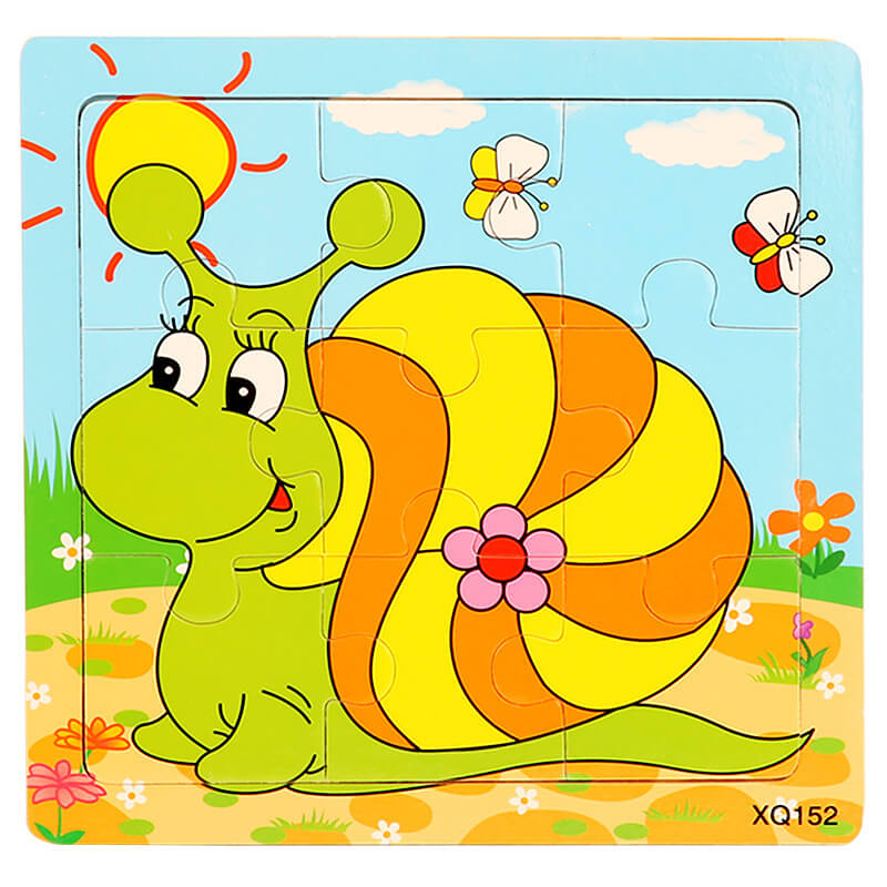 Wooden Puzzle Educational Toy 9 Pieces for Kids Early Development 4