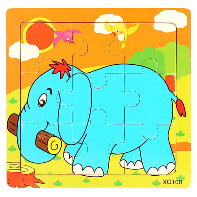 Wooden Puzzle Educational Toy 9 Pieces for Kids Early Development 20