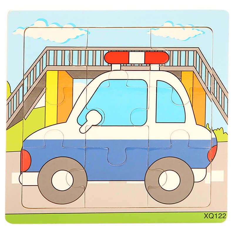 Wooden Puzzle Educational Toy 9 Pieces for Kids Early Development 26