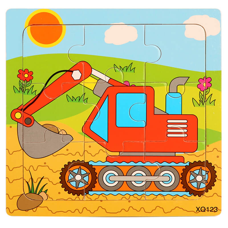 Wooden Puzzle Educational Toy 9 Pieces for Kids Early Development 28