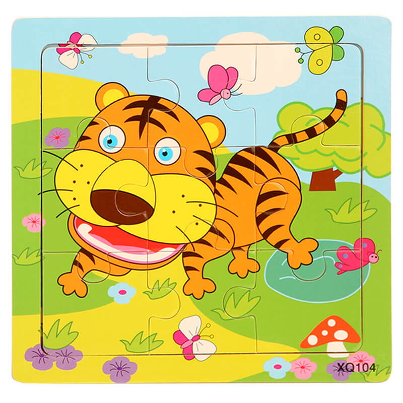 Wooden Puzzle Educational Toy 9 Pieces for Kids Early Development 6