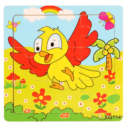 Wooden Puzzle Educational Toy 9 Pieces for Kids Early Development 9