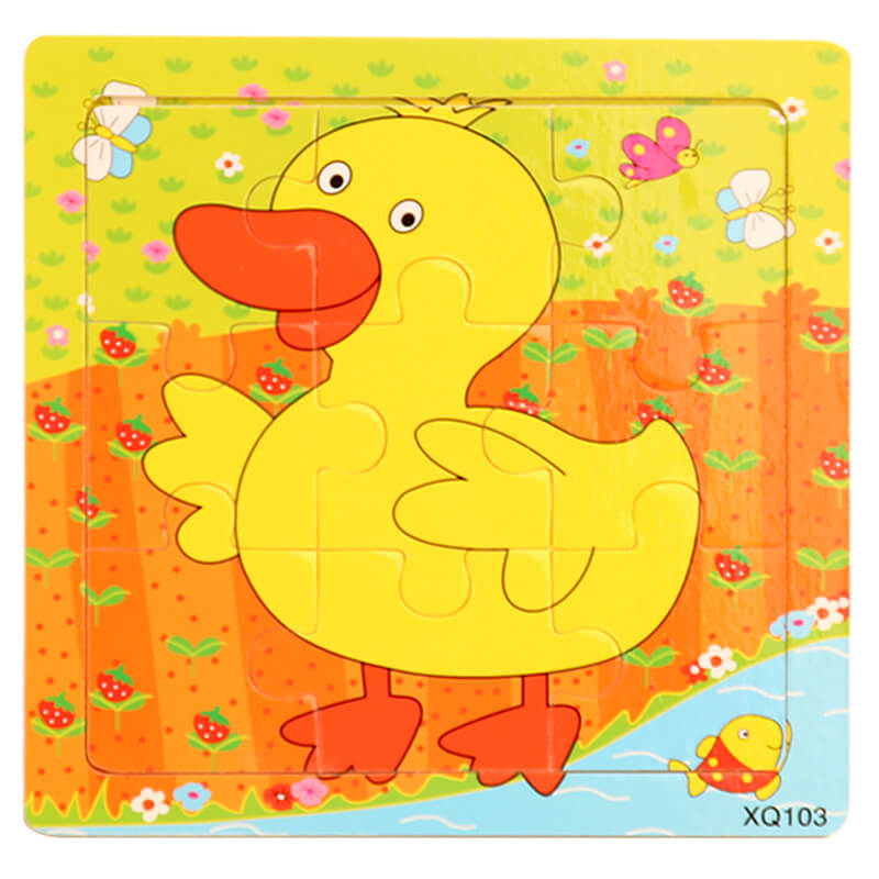 Wooden Puzzle Educational Toy 9 Pieces for Kids Early Development 10