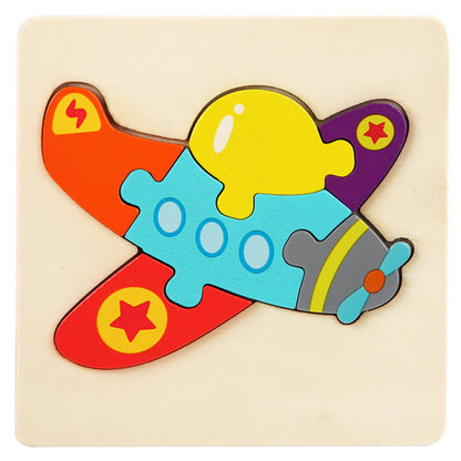 Wooden Animal Puzzle Montessori Toys Early Education for Kids 9
