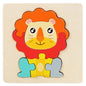 Wooden Animal Puzzle Montessori Toys Early Education for Kids 13