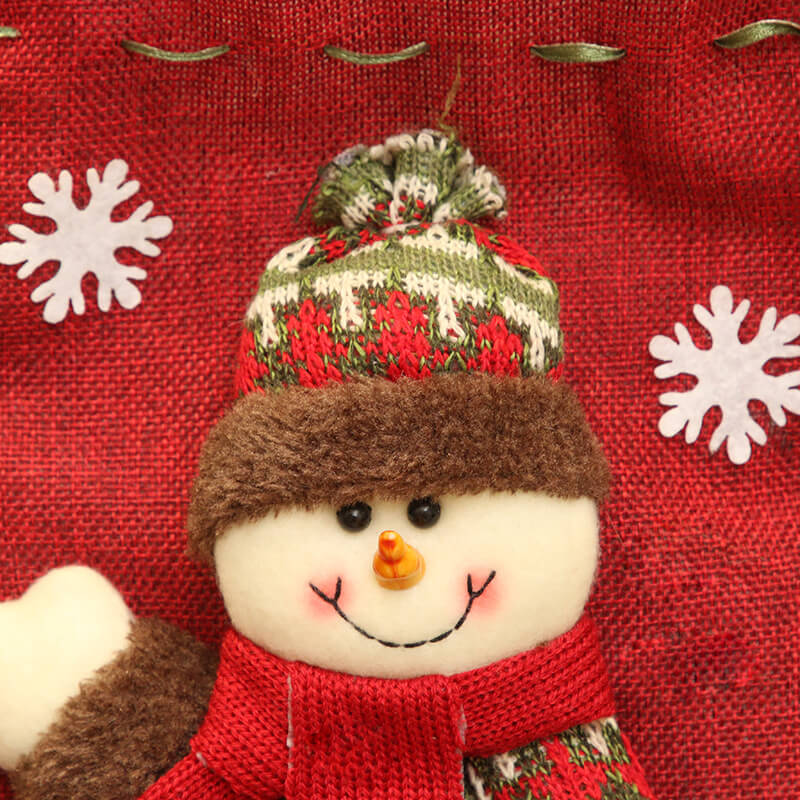 Christmas Gift Bag 3D Doll Linen Candy Bag 20x28cm 4