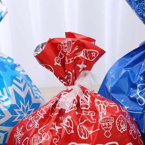 Christmas Gift Bag Drawstring Plastic Candy Bags Pack A to I 3