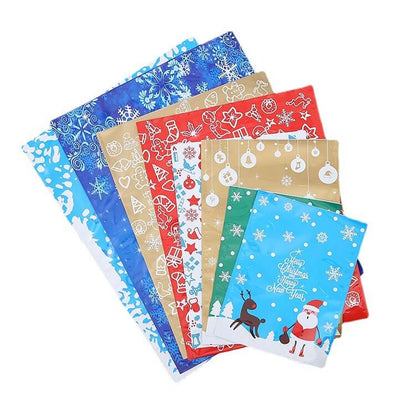 Christmas Gift Bag Drawstring Plastic Candy Bags Pack A to I 2