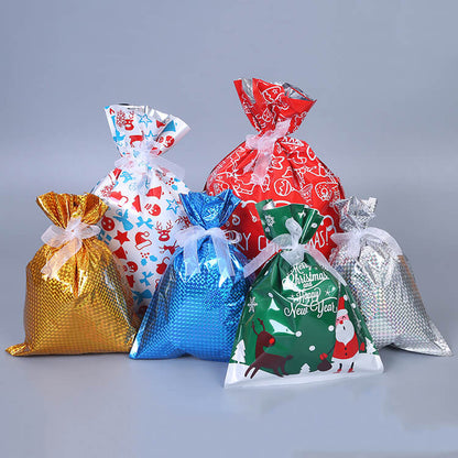Christmas Gift Bag Drawstring Plastic Candy Bags Pack A to I 7