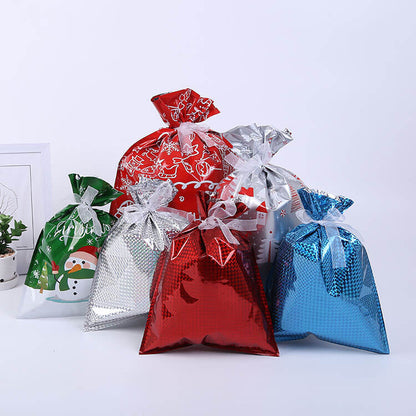 Christmas Gift Bag Drawstring Plastic Candy Bags Pack A to I 9