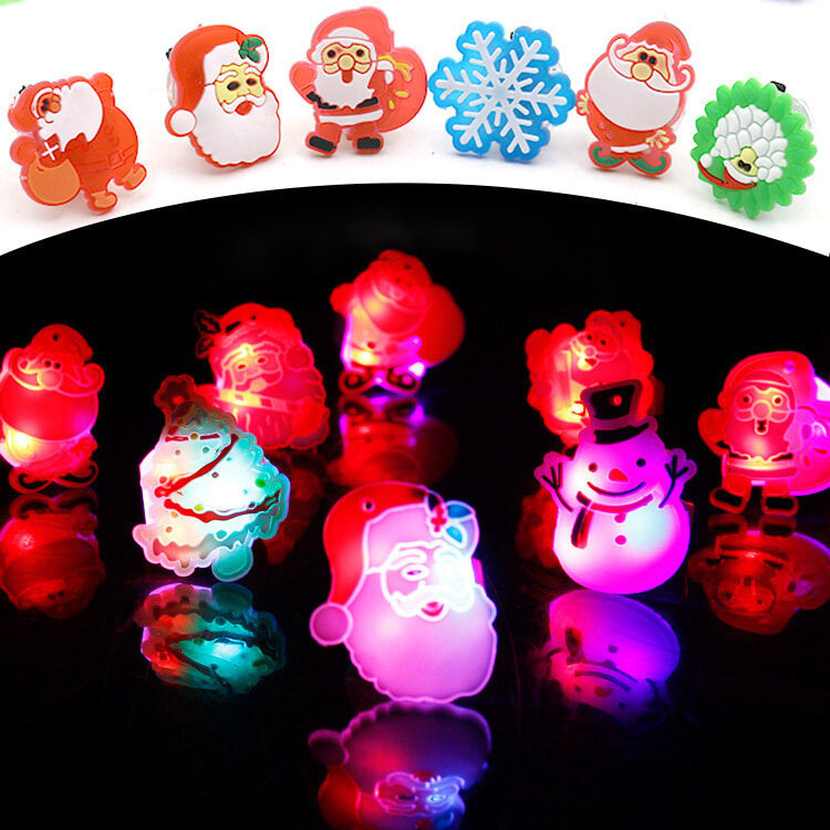Halloween LED Light Up Ring Party Favor Blue Red Flash 50pcs 5