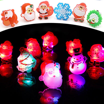 Halloween LED Light Up Ring Party Favor Blue Red Flash 50pcs 5