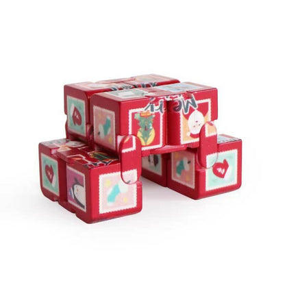 Plastic Infinity Cube Fidget Toy Christmas Edition 3