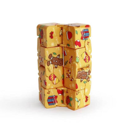Plastic Infinity Cube Fidget Toy Christmas Edition 4