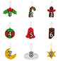 Christmas Pop Fidget Toy Pendant Set 9pcs with Chains
