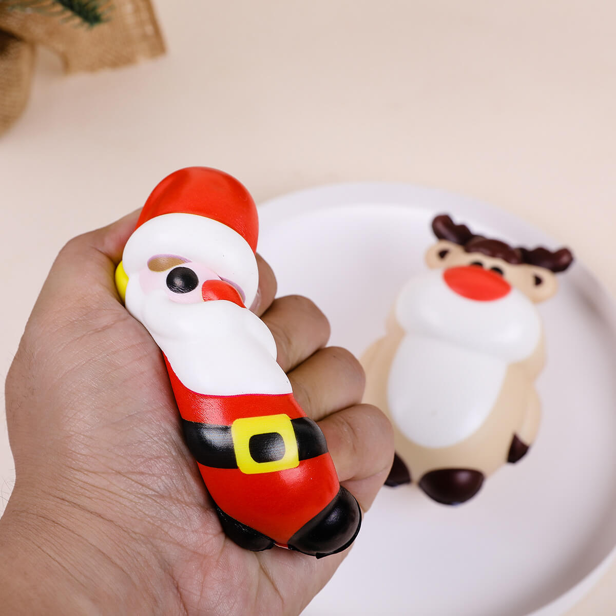 Squishy Slow Rise Christmas Sensory Stress Ball Toy Party Favor 3