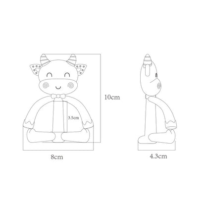 Cow and Sheep Silicone Teething Toy Soft Baby Teether 7