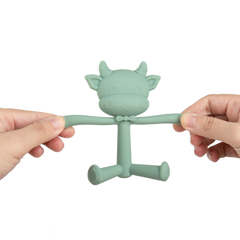 Cow and Sheep Silicone Teething Toy Soft Baby Teether 6