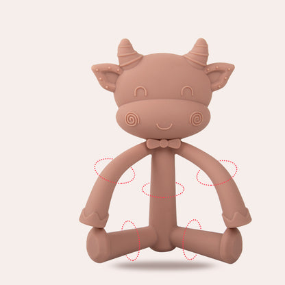 Cow and Sheep Silicone Teething Toy Soft Baby Teether 9