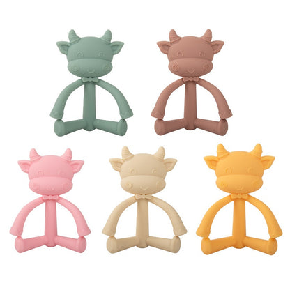 Cow and Sheep Silicone Teething Toy Soft Baby Teether 3