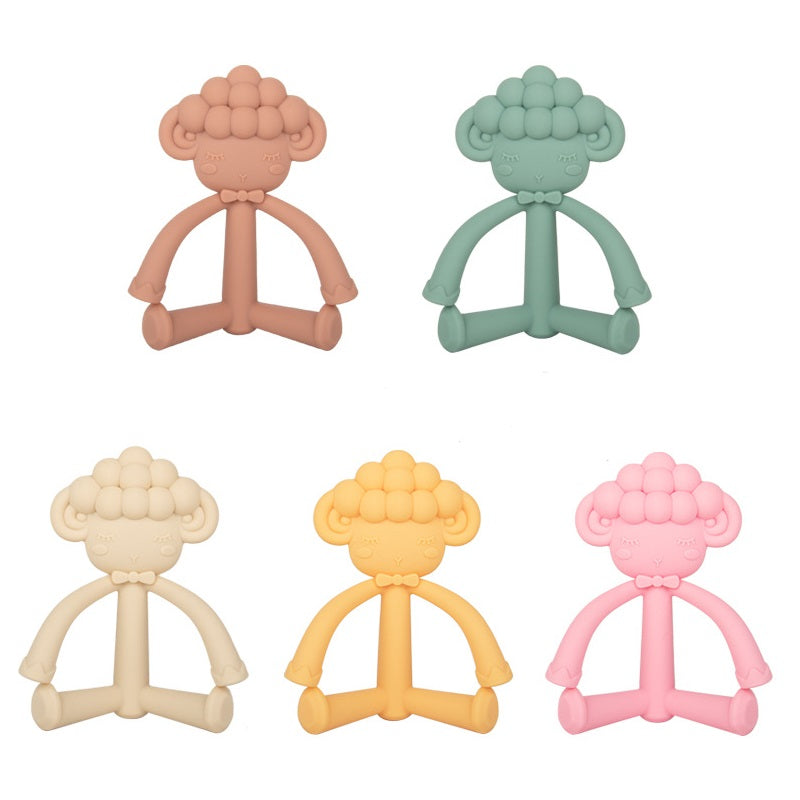 Cow and Sheep Silicone Teething Toy Soft Baby Teether 2