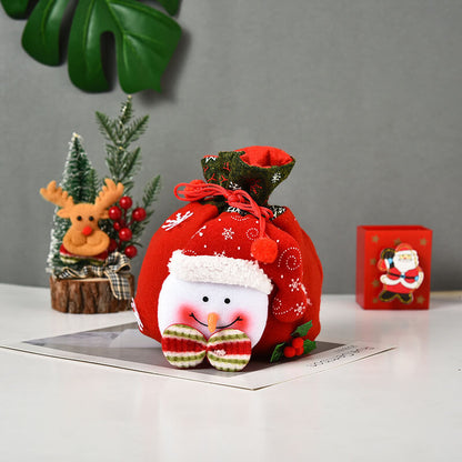 3D Doll Christmas Gift Bag Plush Candy Handbag 22x19.5cm 6