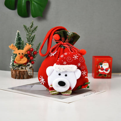 3D Doll Christmas Gift Bag Plush Candy Handbag 22x19.5cm 4