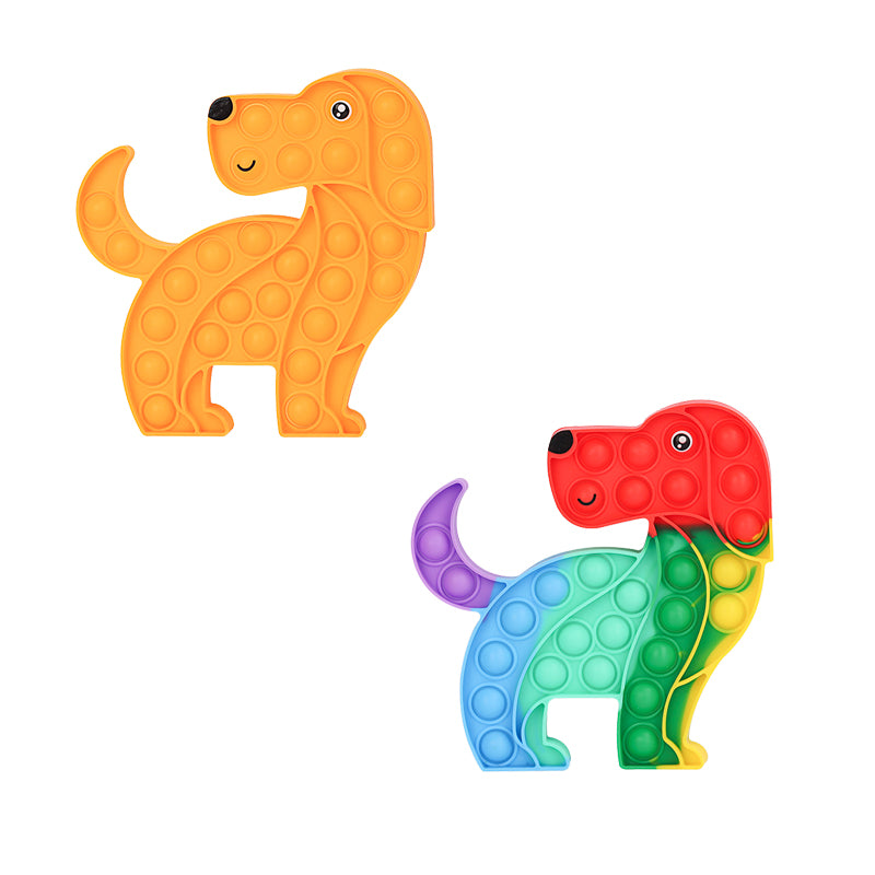 Silicone Pop It Fidget Toy Dog Shape Bubble Sensory Toy