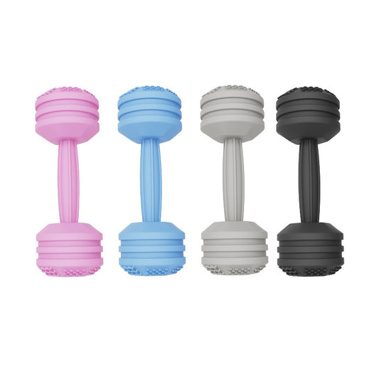 Dumbbell Silicone Teething Toy with Rattle for Baby