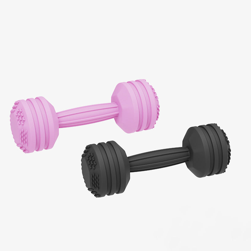 Dumbbell Silicone Teething Toy with Rattle for Baby 3