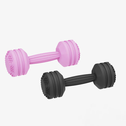 Dumbbell Silicone Teething Toy with Rattle for Baby 3