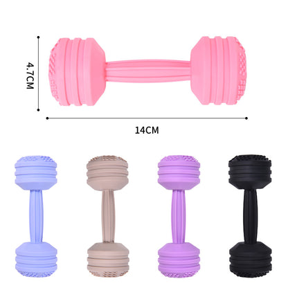 Dumbbell Silicone Teething Toy with Rattle for Baby 2