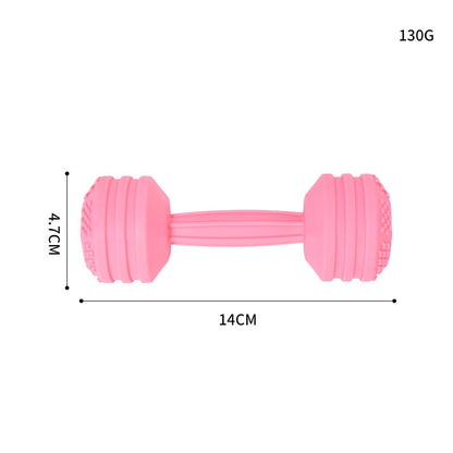 Dumbbell Silicone Teething Toy with Rattle for Baby 4
