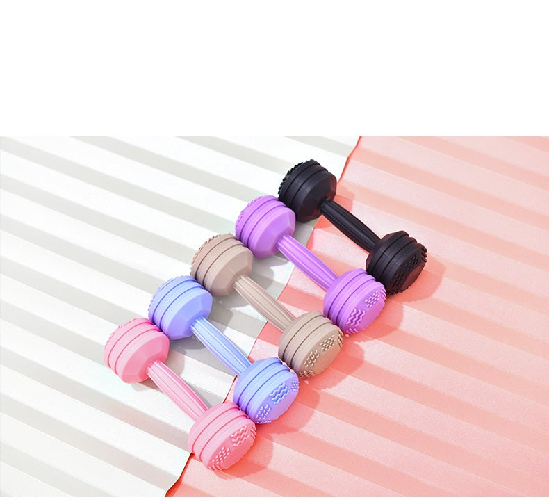 Dumbbell Silicone Teething Toy with Rattle for Baby 9