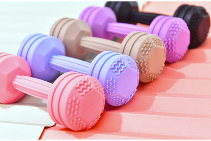 Dumbbell Silicone Teething Toy with Rattle for Baby 10