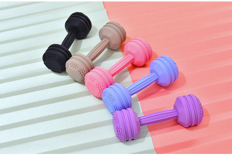 Dumbbell Silicone Teething Toy with Rattle for Baby 11
