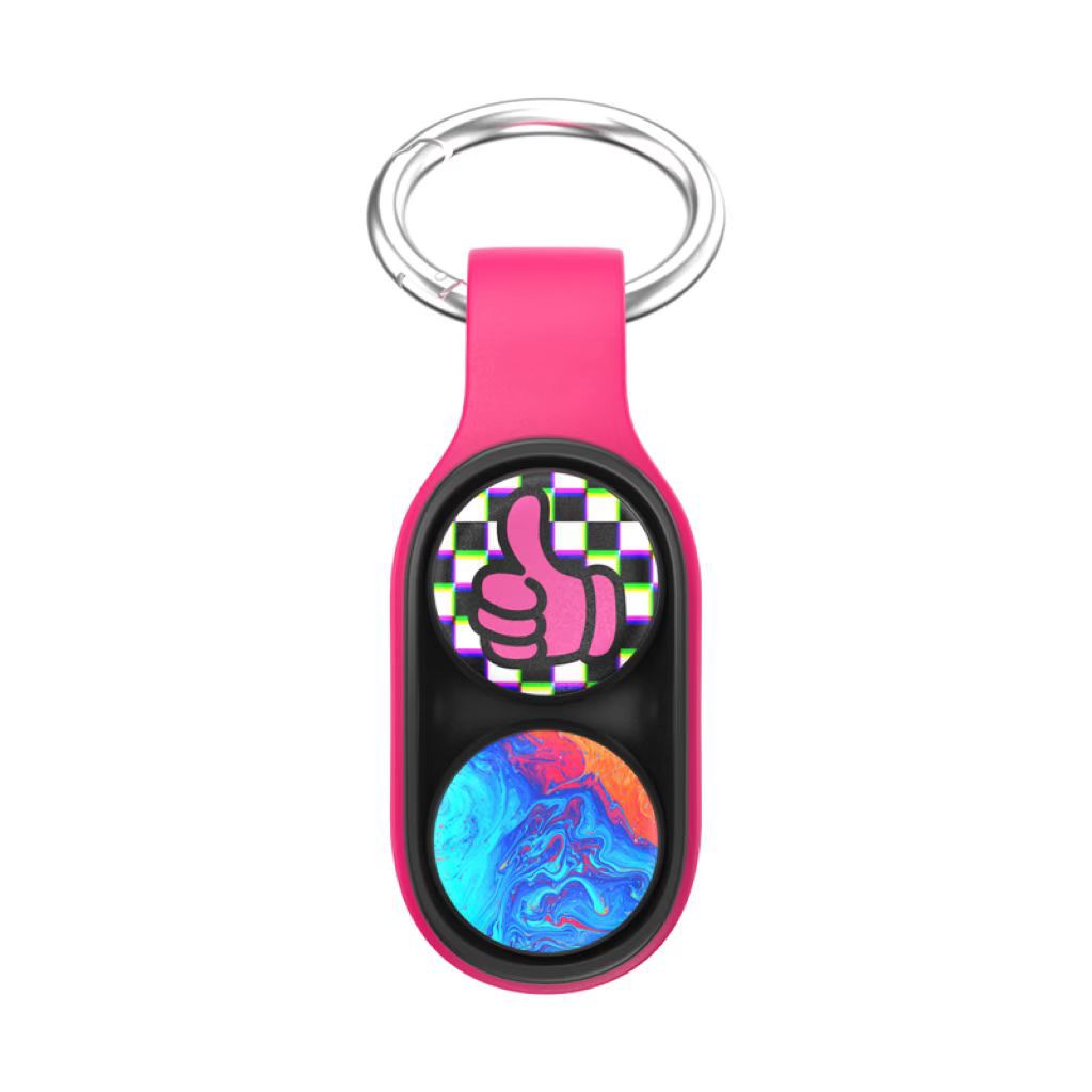 Magnetic Elastic Pop Up Puck Flip Fidget Toy Keychain 6