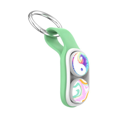 Magnetic Elastic Pop Up Puck Flip Fidget Toy Keychain 2