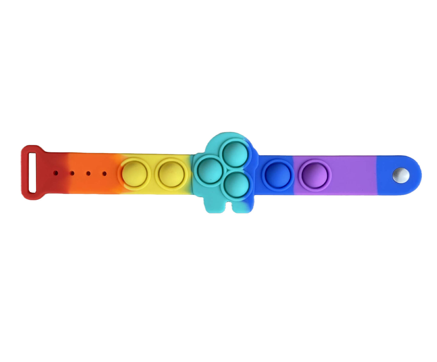 Silicone Pop It Fidget Toy Wrist Bracelet 25 × 5cm 5
