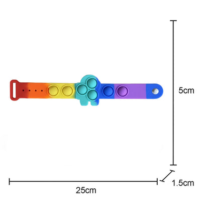 Silicone Pop It Fidget Toy Wrist Bracelet 25 × 5cm 6