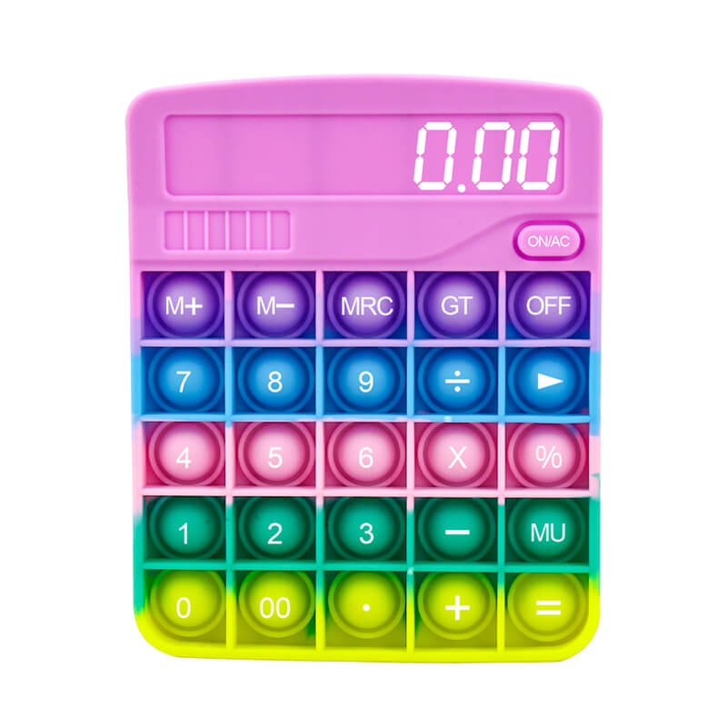 Silicone Pop It Fidget Toy Calculator Shape Sensory Bubble 5
