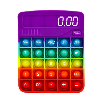 Silicone Pop It Fidget Toy Calculator Shape Sensory Bubble 6