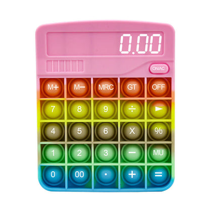 Silicone Pop It Fidget Toy Calculator Shape Sensory Bubble 8