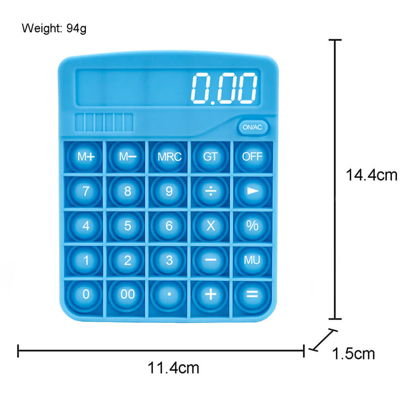 Silicone Pop It Fidget Toy Calculator Shape Sensory Bubble 9